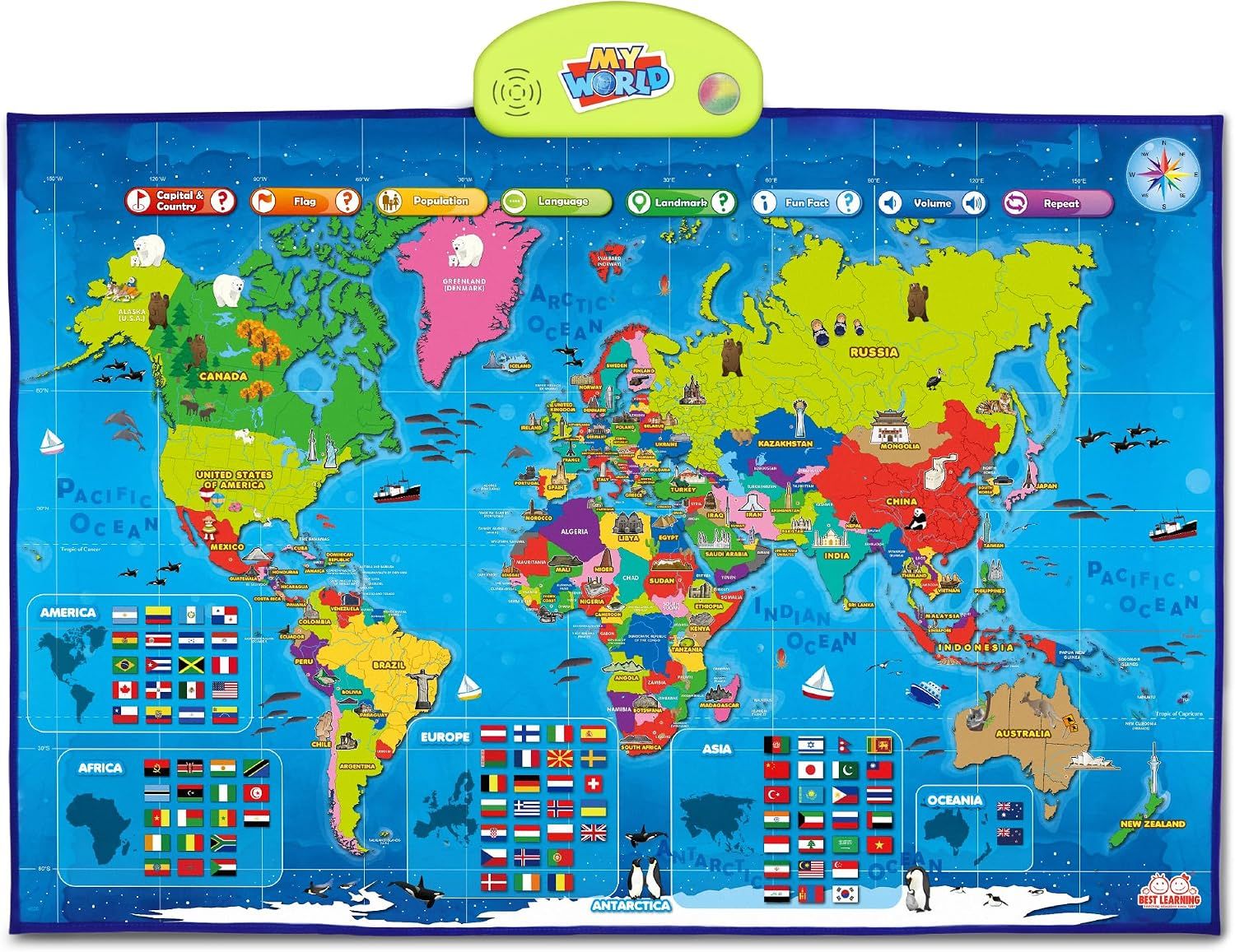 BEST LEARNING i-Poster My World - Interactive Talking World Map for Kids BEST LEARNING i-Poster My World - Interactive Talking World Map for Kids