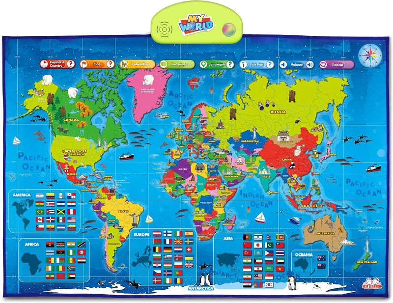 BEST LEARNING i-Poster My World - Interactive Talking World Map for Kids BEST LEARNING i-Poster My World - Interactive Talking World Map for Kids