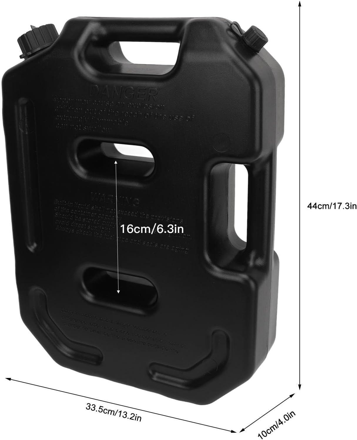 Storage Tank, Shockproof 10L Spare Petrol Gas Can Universal Fit for Vehicles for SUV for ATV (Without Bracket)