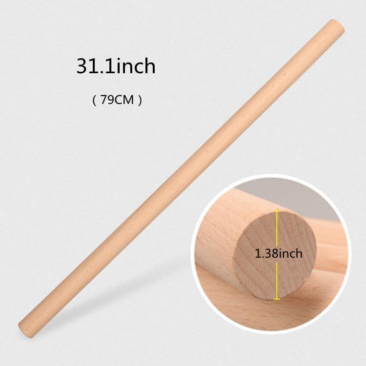 Extra Long Pasta Rolling Pin，31.1×1.38inch/79×3.5cm