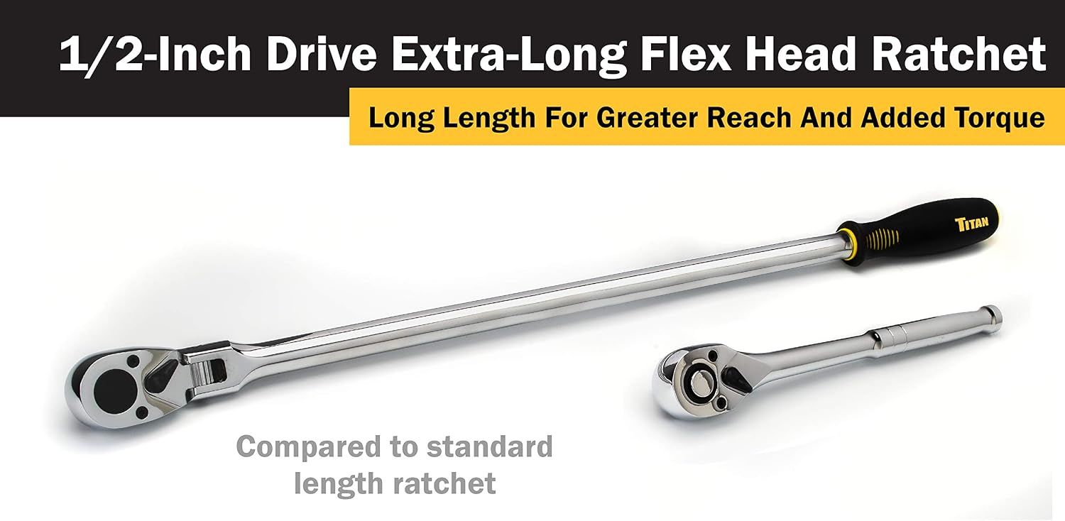 Titan Tools - 1/2 DR X 24 Extra-Long Flex- Titan Tools - 1/2 DR X 24 Extra-Long Flex-