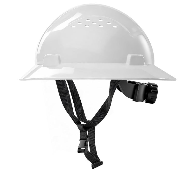 AnTools White Full Brim Hard Hat, OSHA Approved Construction Helmets AnTools White Full Brim Hard Hat, OSHA Approved Construction Helmets