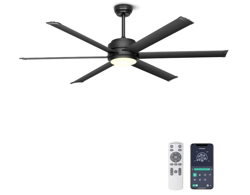 Ohniyou Ceiling Fan with Lights - 60" Industrial Ceiling Fan Remote & APP Control Ohniyou Ceiling Fan with Lights - 60" Industrial Ceiling Fan Remote & APP Control