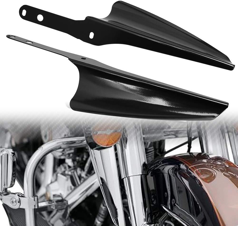 H RUO Front Fork Mount Wind Deflectors Windshield for Harley Touring Street Glide Electra Glide Road King CVO FLHT FLHR FLHX 1995-2023 2022 2021 Black H RUO Front Fork Mount Wind Deflectors Windshield for Harley Touring Street Glide Electra Glide Road King CVO FLHT FLHR FLHX 1995-2023 2022 2021 Black