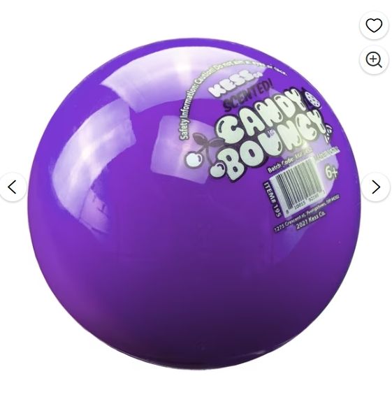 KessCo Candy Bouncy Fruit-Scented Play Ball - 1 Piece - Purple KessCo Candy Bouncy Fruit-Scented Play Ball - 1 Piece - Purple