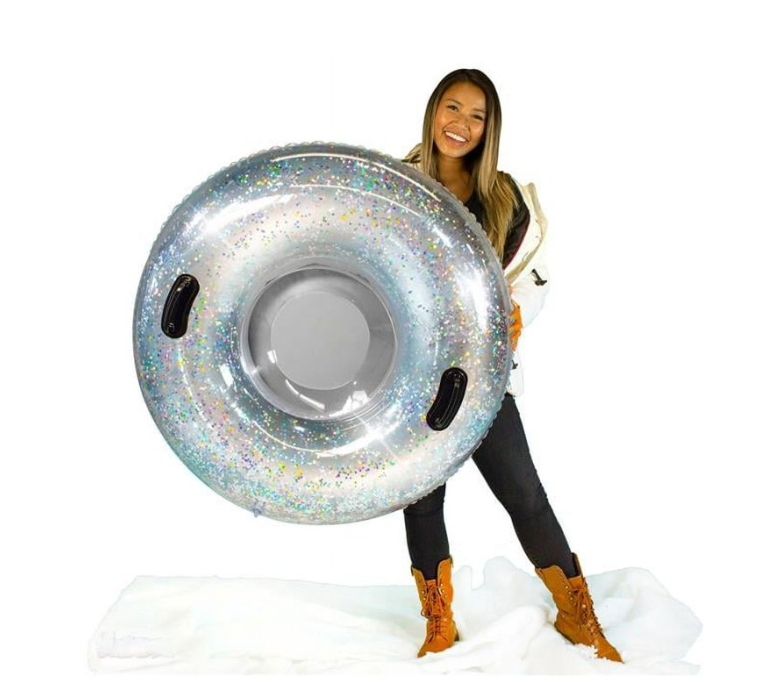 Silver Glitter Snow Tube Large 42 inch SnowCandy Silver Glitter Snow Tube Large 42 inch SnowCandy