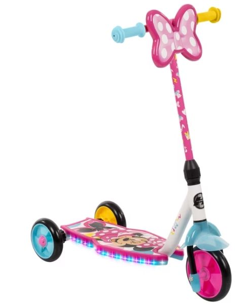 Huffy 3-Wheel Disney Minnie Preschool Scooter with LED Lights, Pink Huffy 3-Wheel Disney Minnie Preschool Scooter with LED Lights, Pink