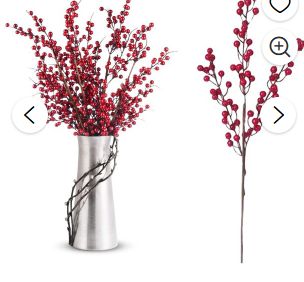ZTTD 6 Pack Artificial Red Berry Stems Christmas Red Berries Holly Berry Branches 21.6 Inches Fake Burgundy Berry Picks for Floral Arrangements Christmas Tree Holiday Home DIY Crafts Decor ZTTD 6 Pack Artificial Red Berry Stems Christmas Red Berries Holly Berry Branches 21.6 Inches Fake Burgundy Berry Picks for Floral Arrangements Christmas Tree Holiday Home DIY Crafts Decor