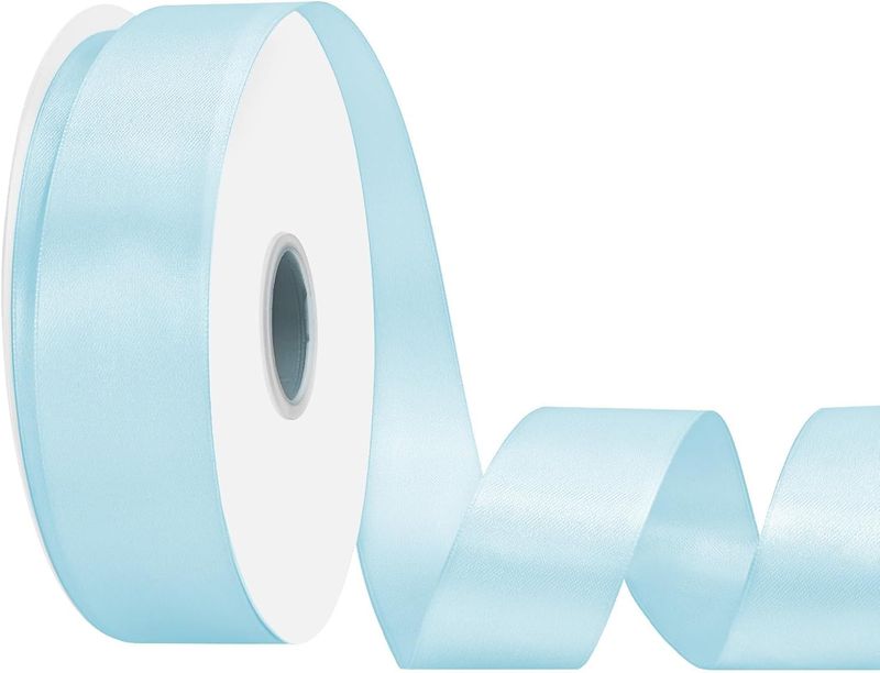 Double Face Light Blue Satin Ribbon 1-1/2 Inch100 Yard Satin Ribbon Craft Fabric Ribbon for Gift Wrapping Bouquet Wedding Party Decorations Double Face Light Blue Satin Ribbon 1-1/2 Inch100 Yard Satin Ribbon Craft Fabric Ribbon for Gift Wrapping Bouquet Wedding Party Decorations