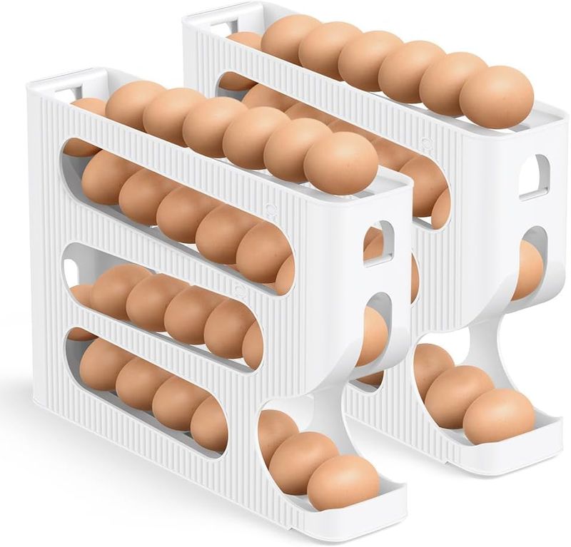 Sotfamily FIFO Egg Storage for Fridge, Egg Holder for 56 Large Size Eggs Sotfamily FIFO Egg Storage for Fridge, Egg Holder for 56 Large Size Eggs