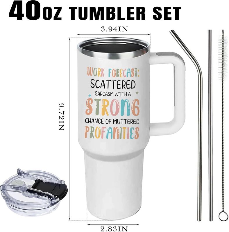 Work Forecast Tumbler Cup 40 oz, Funny Coworker Gifts for Women Work Forecast Tumbler Cup 40 oz, Funny Coworker Gifts for Women