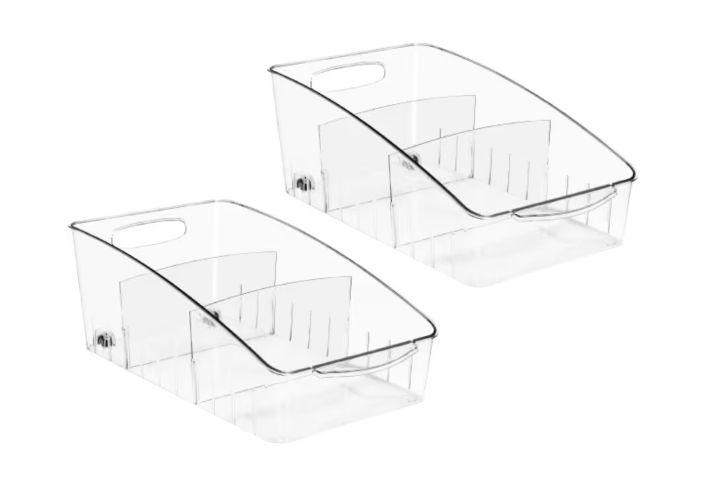 Sorbus Clear Organizing Bin on Wheels (Medium - 2 Pack) Sorbus Clear Organizing Bin on Wheels (Medium - 2 Pack)