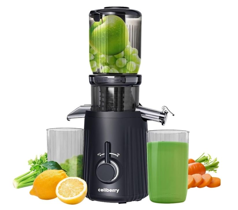 Cold Press Juicer, celiberry Slow Masticating Juicer Machines with 4.1" Large Feed Chute Cold Press Juicer, celiberry Slow Masticating Juicer Machines with 4.1" Large Feed Chute