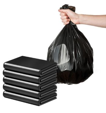55-60 Gallon Trash Bags, Black Contractor Garbage Bags (Mega-ValuePack 100 Bags w/Ties) 55-60 Gallon Trash Bags, Black Contractor Garbage Bags (Mega-ValuePack 100 Bags w/Ties)
