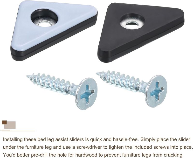 uxcell Furniture Sliders, 12Pcs 35x35x45mm uxcell Furniture Sliders, 12Pcs 35x35x45mm