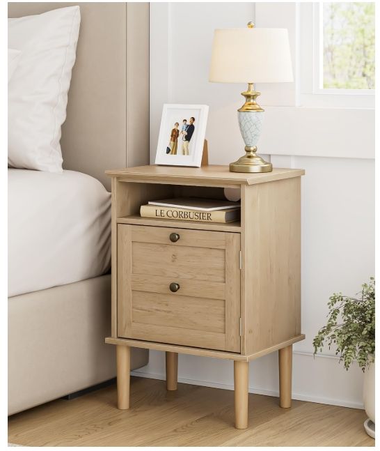 Nightstand, Boho Night Stand with 1 Drawer, Modern Side Accent Table Nightstand, Boho Night Stand with 1 Drawer, Modern Side Accent Table