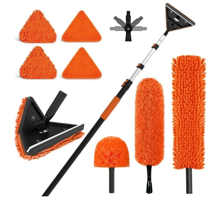 SISUPASSIE 36FT Reach Duster Cleaner Kit, Dusters for Cleaning with Extension Pole SISUPASSIE 36FT Reach Duster Cleaner Kit, Dusters for Cleaning with Extension Pole