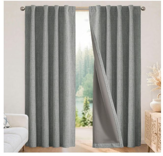 Joydeco Blackout Curtains for Bedroom - 96 Inch Long 100% Light Blocking 2 Panels Joydeco Blackout Curtains for Bedroom - 96 Inch Long 100% Light Blocking 2 Panels
