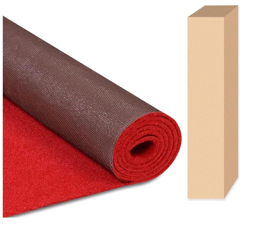 450GSM, 39" x 10ft Red Carpet Runner for Events, TPR Backed Red Rug with Anti Slip