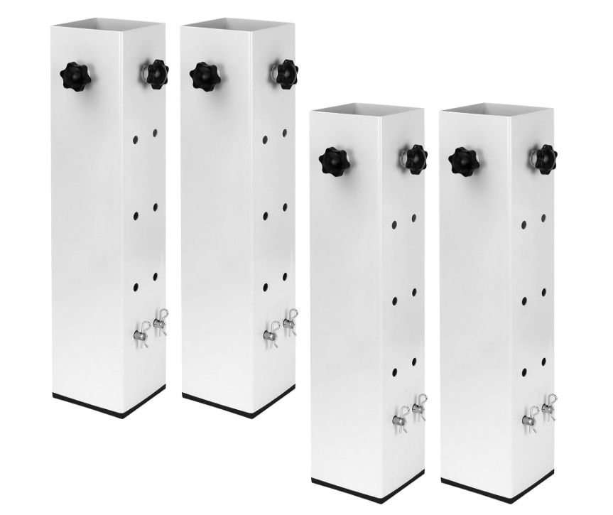 4 Pack Carbon Steel Dorm Bed Risers 3.15'' Diameter Square Metal Tall Bed Riser 4 Pack Carbon Steel Dorm Bed Risers 3.15'' Diameter Square Metal Tall Bed Riser