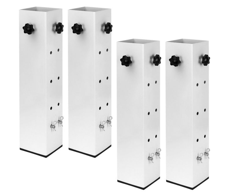 4 Pack Carbon Steel Dorm Bed Risers 3.15'' Diameter Square Metal Tall Bed Riser 4 Pack Carbon Steel Dorm Bed Risers 3.15'' Diameter Square Metal Tall Bed Riser