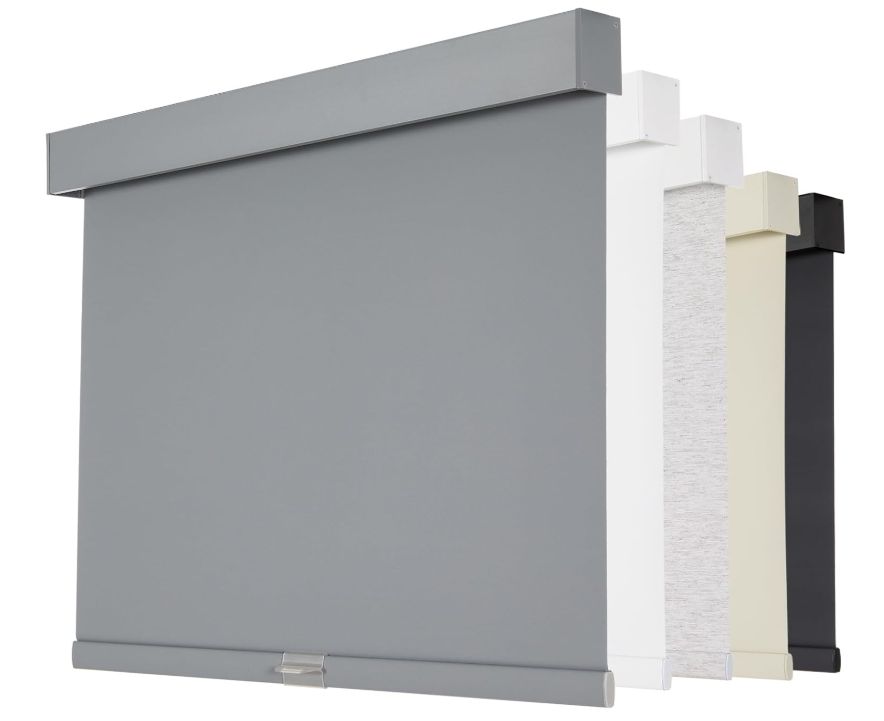 Persilux Cordless Blackout Roller Shades for Windows Grey34 w x 64" h Persilux Cordless Blackout Roller Shades for Windows Grey34 w x 64" h