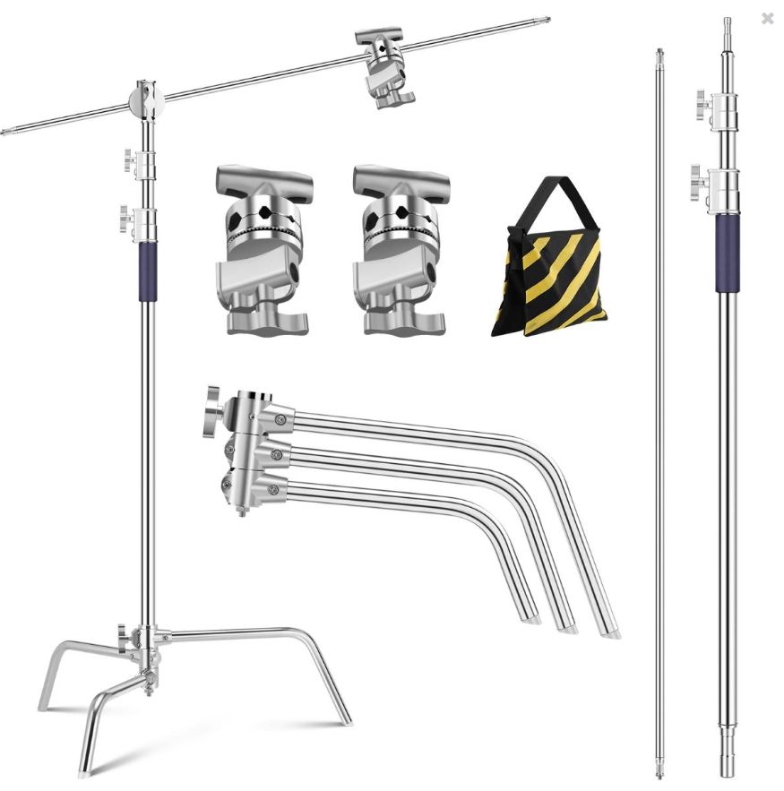 K&amp;F concept 3.3m C-type magic leg stainless steel heavy duty stand with 126cm crossbar
