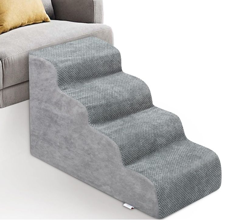 Dog Stairs for Small Dogs - High Density Foam Dog Ramp, Extra Wide Pet Steps Dog Stairs for Small Dogs - High Density Foam Dog Ramp, Extra Wide Pet Steps