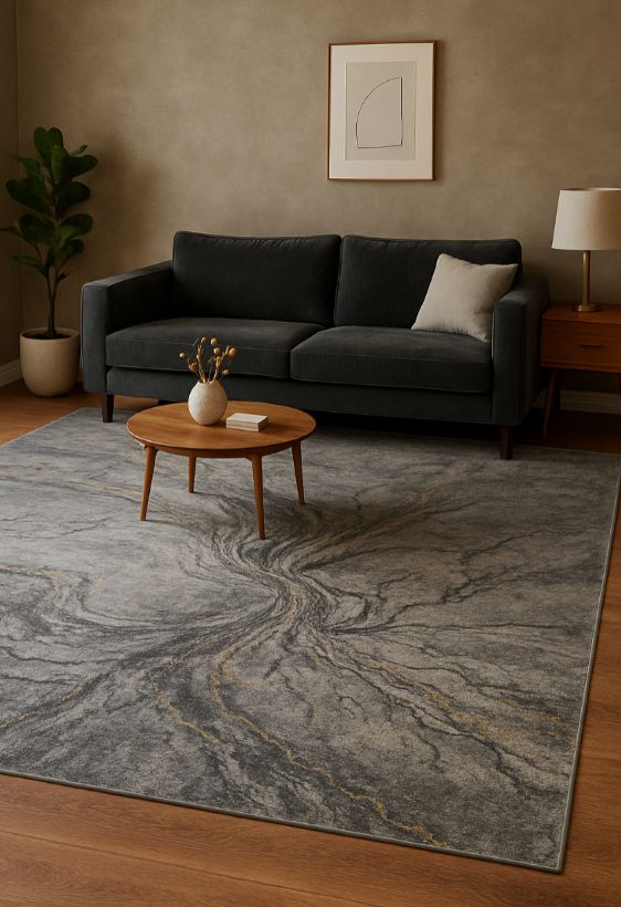 Current Gray 0503A Area Rug – 6'6" × 9'8" Current Gray 0503A Area Rug – 6'6" × 9'8"