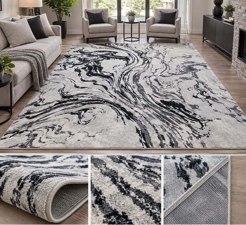Anatolian Collection Saraartex 0592A Grey Area Rug – 7'10" × 11'2"