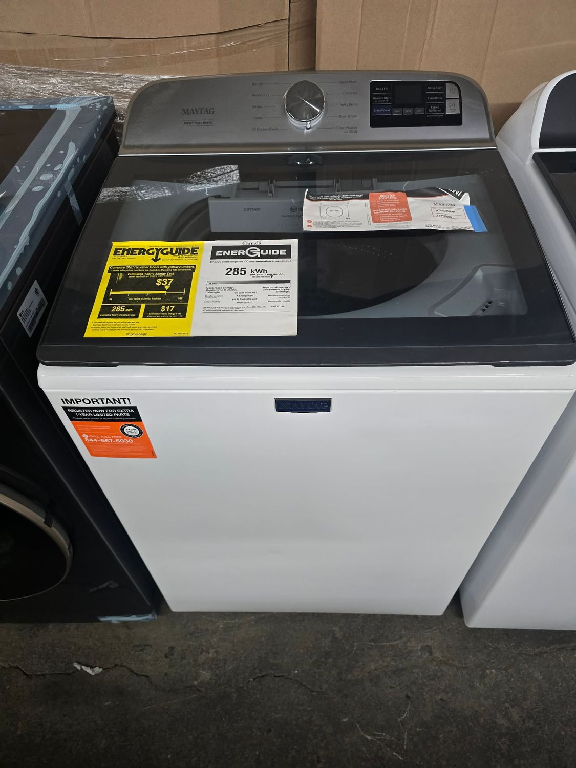 Maytag 6.0 Cu. Ft. Top Load Washer with Extra Power – MTW6205RW Maytag 6.0 Cu. Ft. Top Load Washer with Extra Power – MTW6205RW