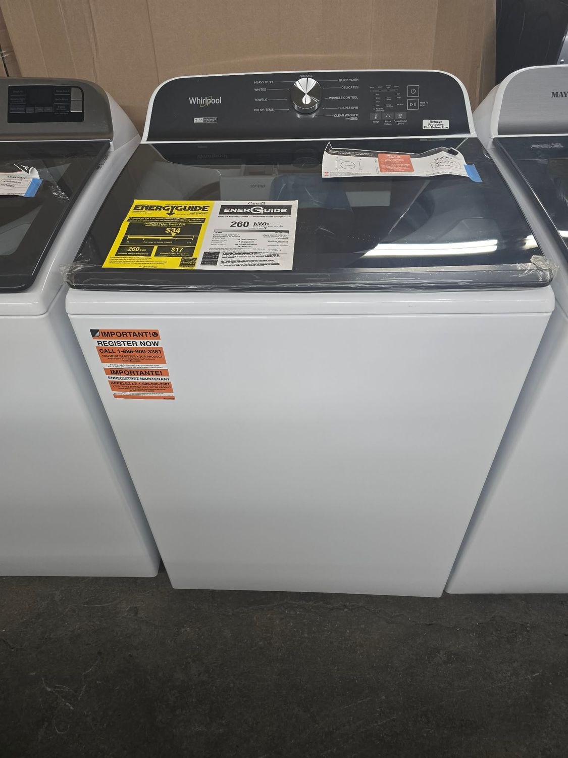 Whirlpool 6.1 Cu. Ft. Top Load Washer with Removable Agitator – WTW6157PW Whirlpool 6.1 Cu. Ft. Top Load Washer with Removable Agitator – WTW6157PW