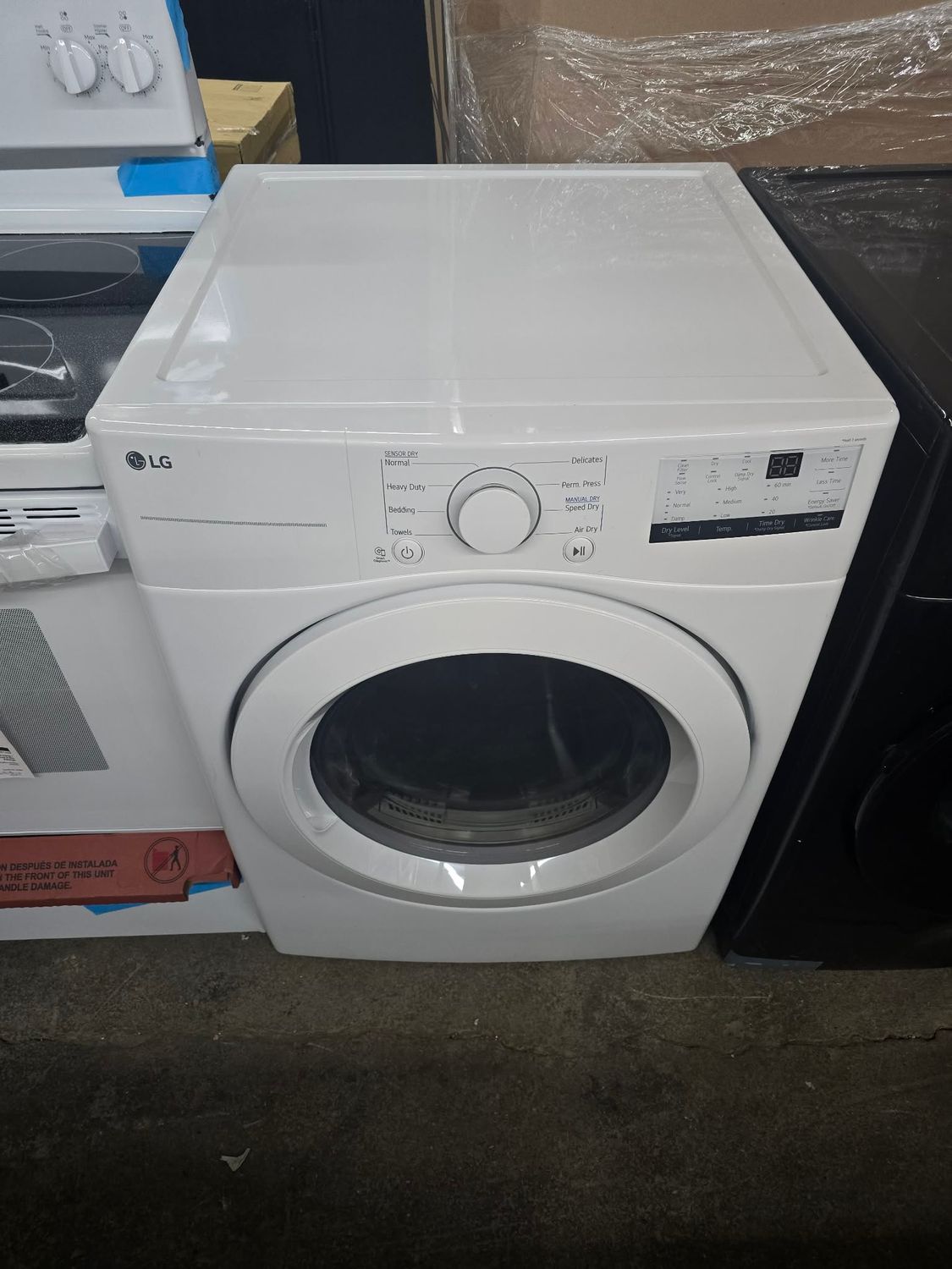 LG 7.4 Cu. Ft. Electric Dryer with Sensor Dry – DLE3400W LG 7.4 Cu. Ft. Electric Dryer with Sensor Dry – DLE3400W