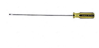 GENERAL PURPOSE CABINET SLOTTED SCREWDRIVER, 1/8 IN TIP SIZE, 8 1/2 IN OVERALL L GENERAL PURPOSE CABINET SLOTTED SCREWDRIVER, 1/8 IN TIP SIZE, 8 1/2 IN OVERALL L