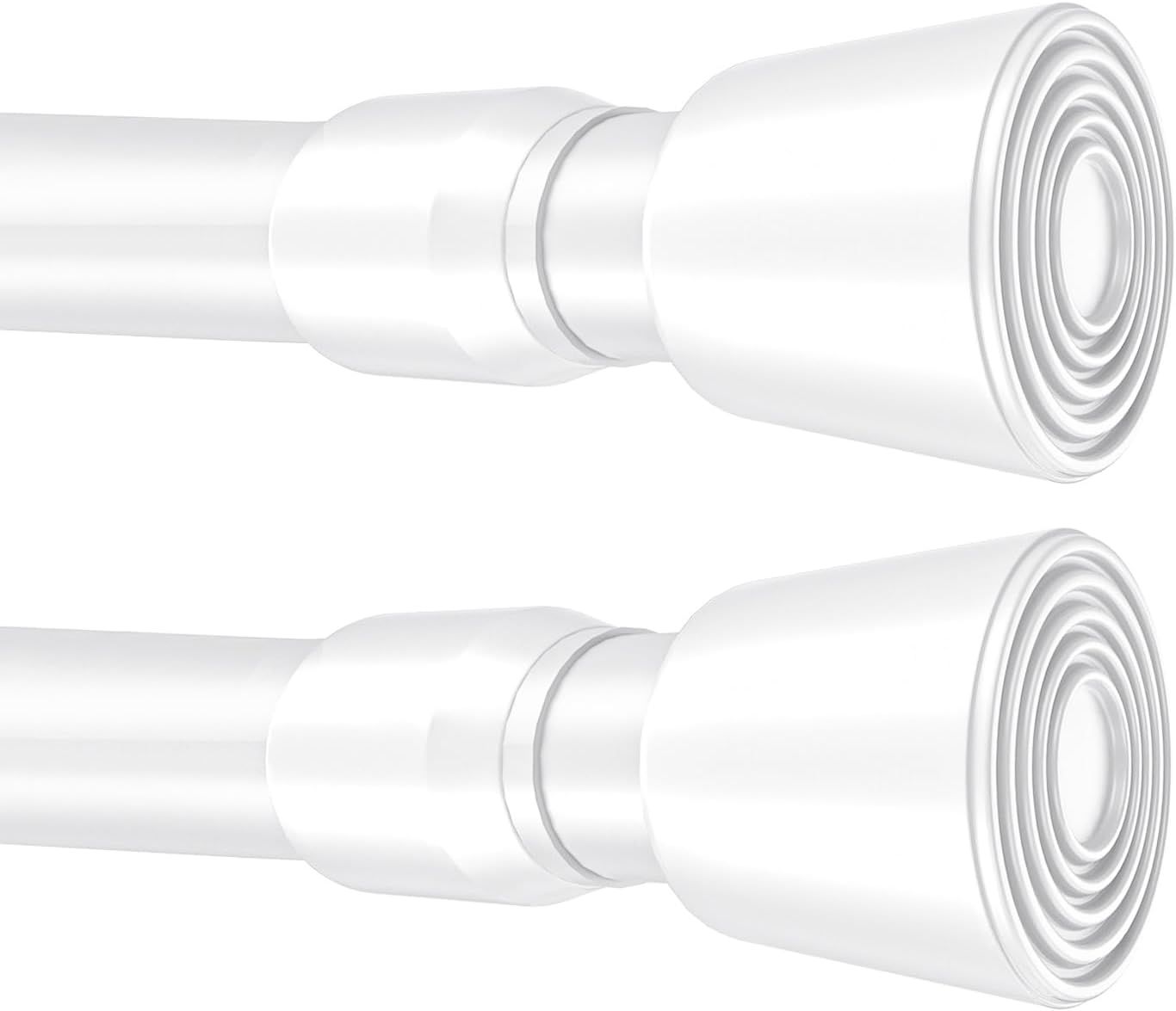 Shower Curtain Rods Pack of 2, 53-98 Inches Rust-Resistance Adjustable Spring Shower Curtain Rods Pack of 2, 53-98 Inches Rust-Resistance Adjustable Spring