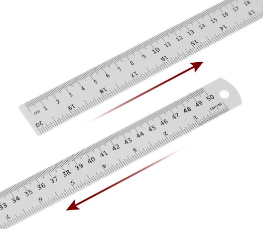 Unique Bargains Steel Ruler 50cm 20 Inch Aluminum with Conversion Table Unique Bargains Steel Ruler 50cm 20 Inch Aluminum with Conversion Table