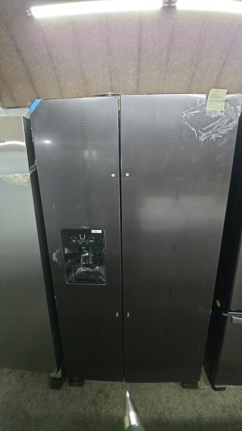 Whirlpool 35 7/8" Side-by-Side Refrigerator with Ice & Water Dispenser – 25.0 Cu. Ft. – Fingerprint-Resistant Black Stainless Steel – WRS325SDHV MSRP $2295.00 Whirlpool 35 7/8" Side-by-Side Refrigerator with Ice & Water Dispenser – 25.0 Cu. Ft. – Fingerprint-Resistant Black Stainless Steel – WRS325SDHV MSRP $2295.00
