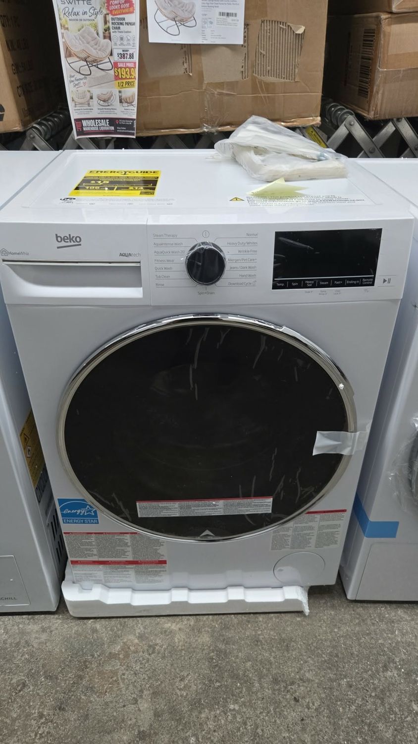 Beko 24" Front Load Washer – 2.3 Cu. Ft. – White – WFTV10733XC MSRP $2199.99