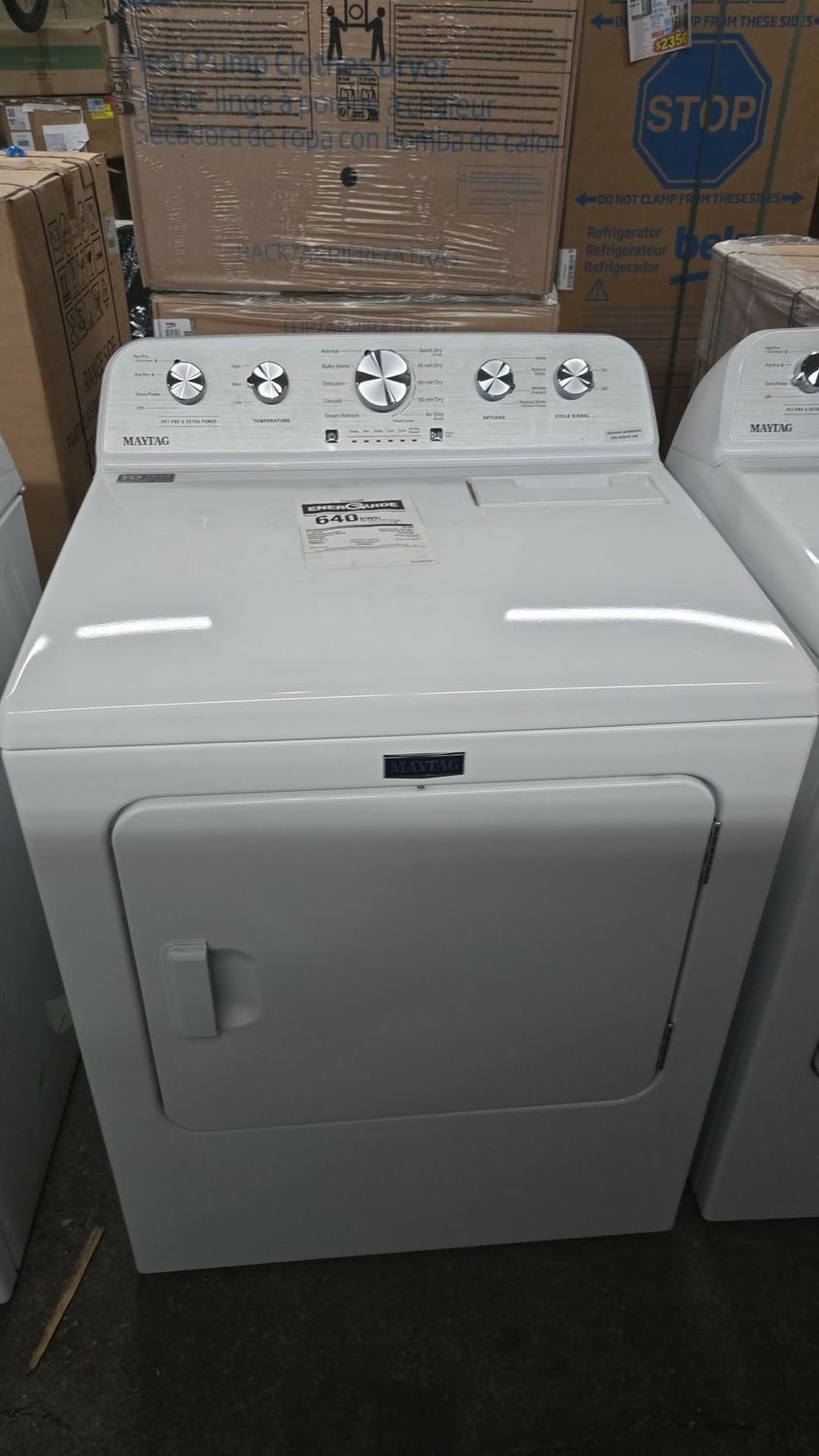 Maytag 29" Electric Dryer with Steam Refresh & Pet Pro Option – 7.0 Cu. Ft. – White – YMED5605RW MSRP $899.99 Maytag 29" Electric Dryer with Steam Refresh & Pet Pro Option – 7.0 Cu. Ft. – White – YMED5605RW MSRP $899.99