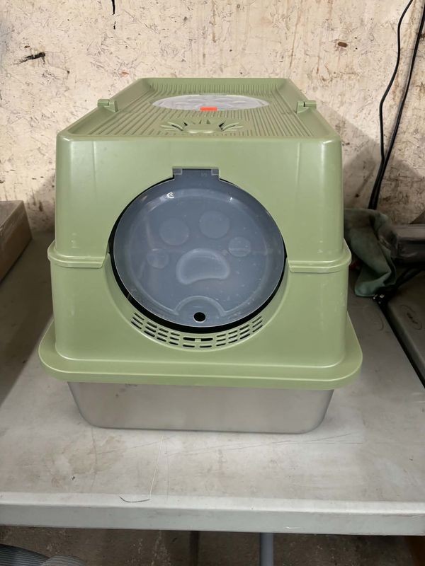 Stainless Steel Litter Box with Lid, XL Extra Large Litter Box Stainless Steel Litter Box with Lid, XL Extra Large Litter Box
