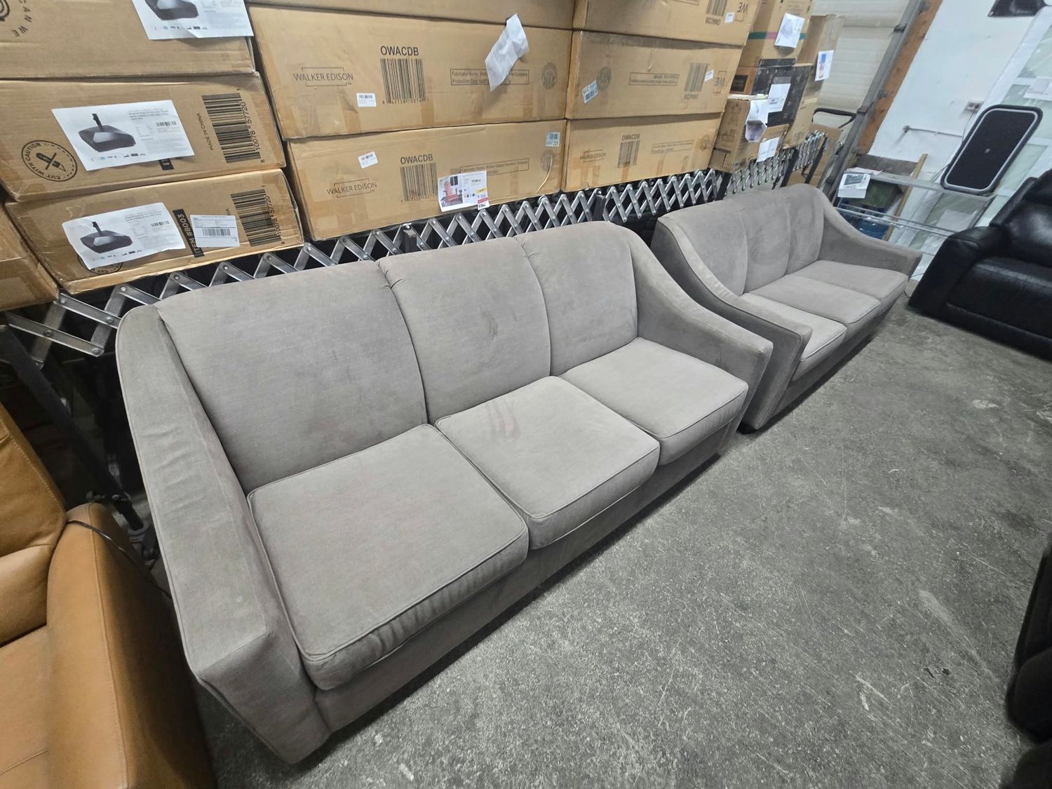 Minhas Furniture Quality 2 Matching 3 person Couches MSRP $2199.99 Minhas Furniture Quality 2 Matching 3 person Couches MSRP $2199.99
