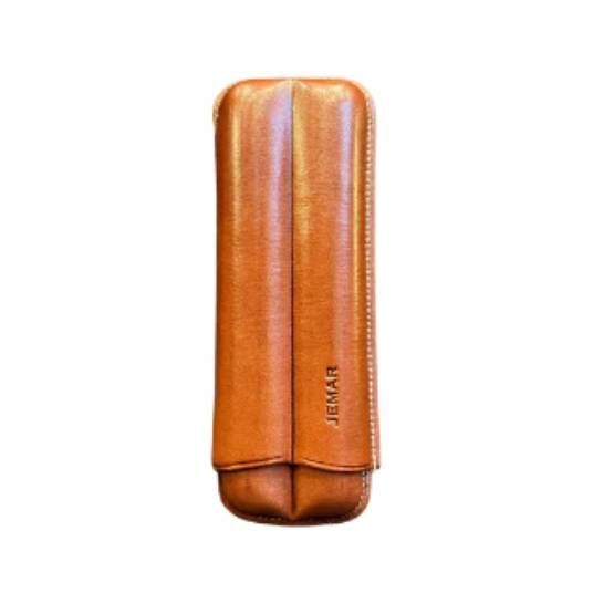 Jemar Leather 2F 56RG Cigar Case - Brown