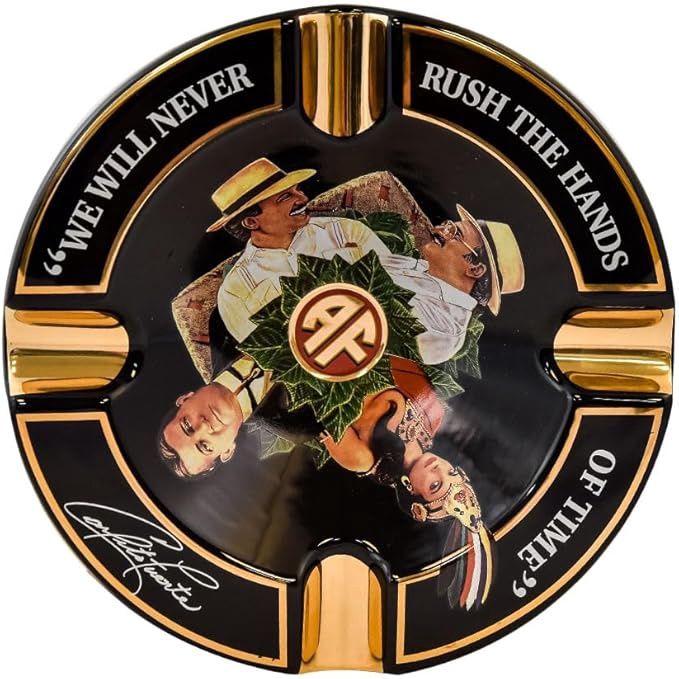 Arturo Fuente Round "Hands of Time" Ashtray, Colour: Black