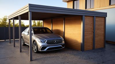 Carport mit Gerateraum