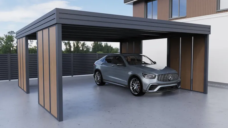Carports mit Modul Wande