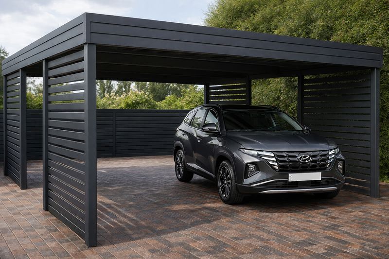 Carports mit Horizontale Lammelle