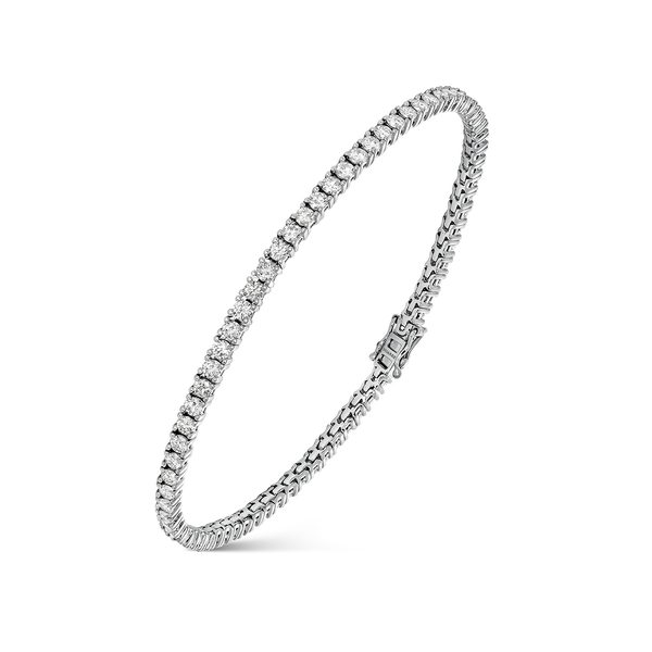 3.3 Carat White Gold Tennis Bracelet