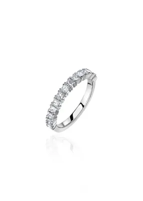 Half-Set Princess Cut Diamond Band – 0.7 Carats