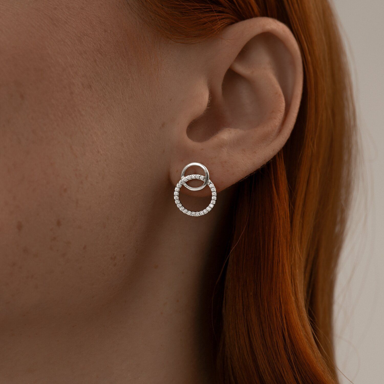 Silver Earrings with Cubic Zirconia