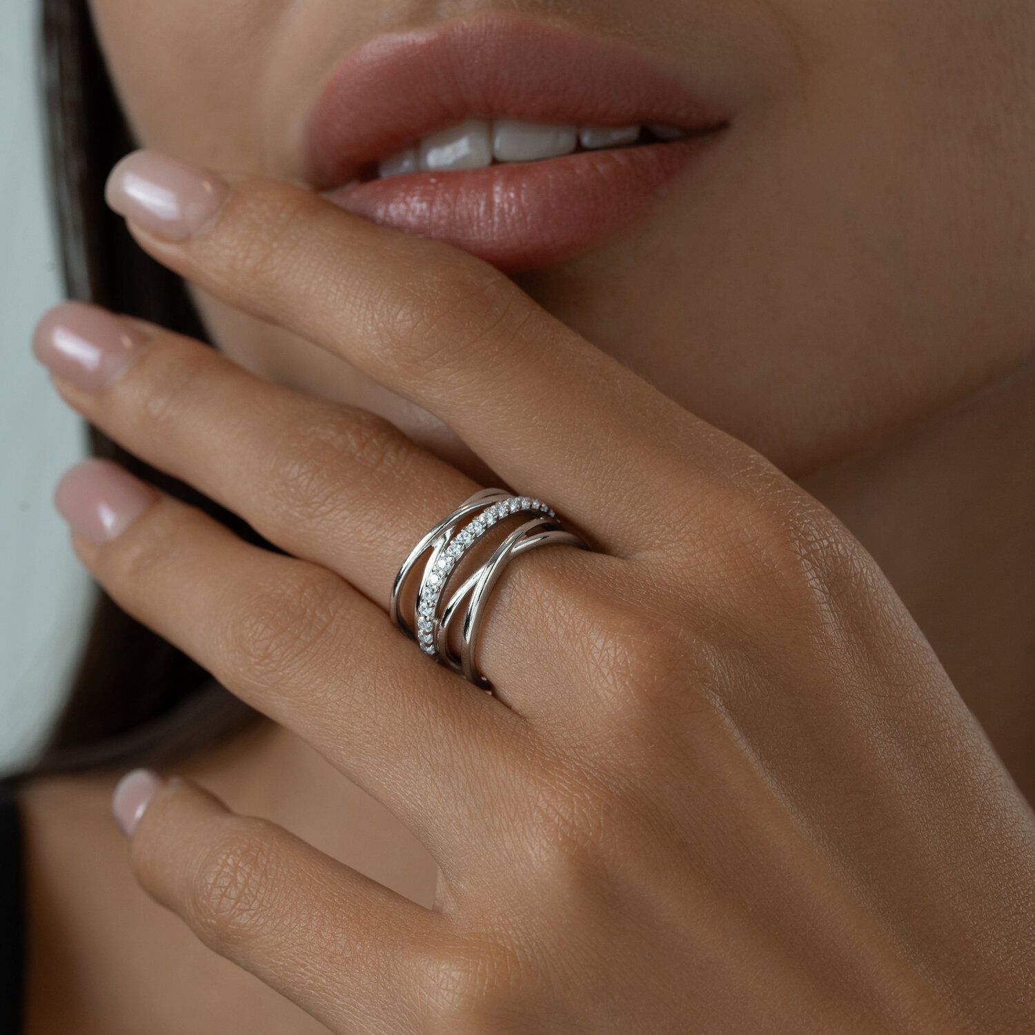 Sterling Silver Ring with Cubic Zirconia